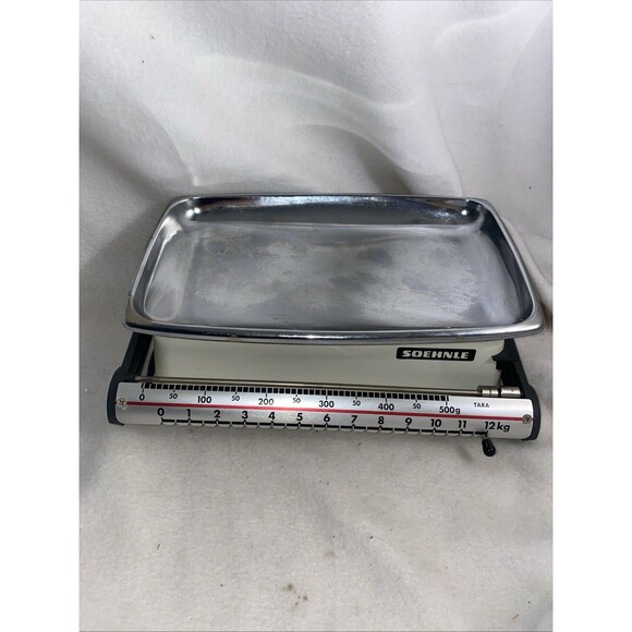Vintage Kitchen Scale Soehnle German 500 Gramm White Decor Farmhouse - Picture 1 of 8
